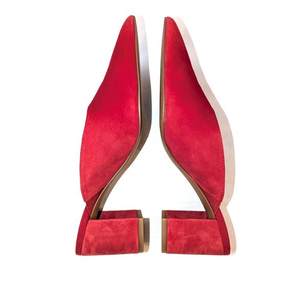 Franco Sarto	| Tamera Crimson Red Suede Mule Heel | Size 6.5 - Picture 8 of 15